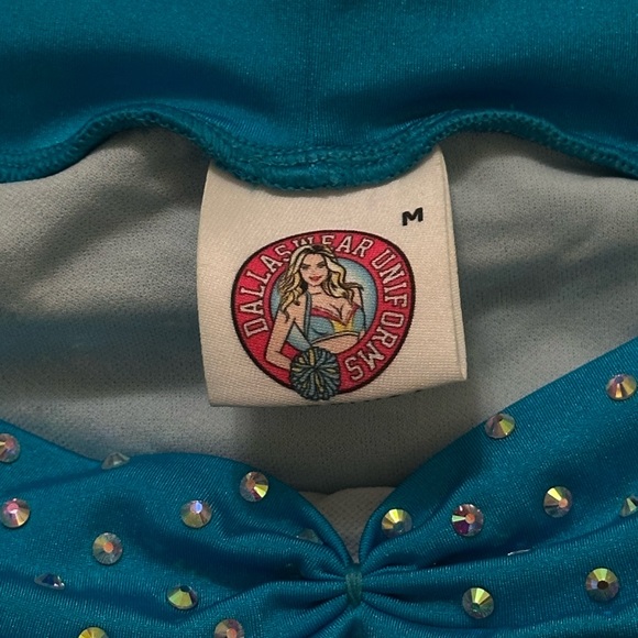 Blue Rhinestone NFL Cheer Two-Piece Set - Picture 5 of 5